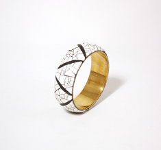 Armband strutsmosaic brun