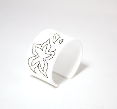 Armband Stitched, white 40 mm