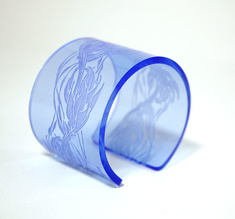 Armband Flame, clear blue 50 mm