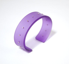 Armband Silver dot, aurora violet, 20 mm