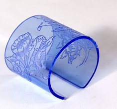 Armband Morris blomma, blå, 60 mm
