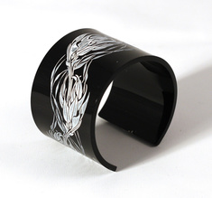 Armband Flame, svart 50 mm