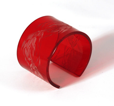 Armband Flame, mörkröd 50 mm