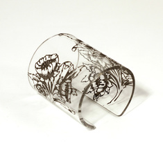 Armband Morris blomma, transparent, 80 mm