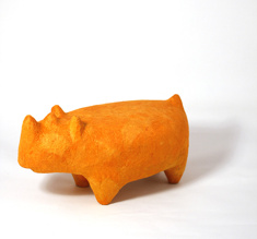 Rhino, orange sisal