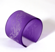 Armband Flame, aurora violet 50 mm