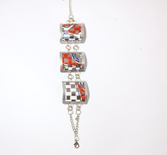 Armband 3 länkar röd